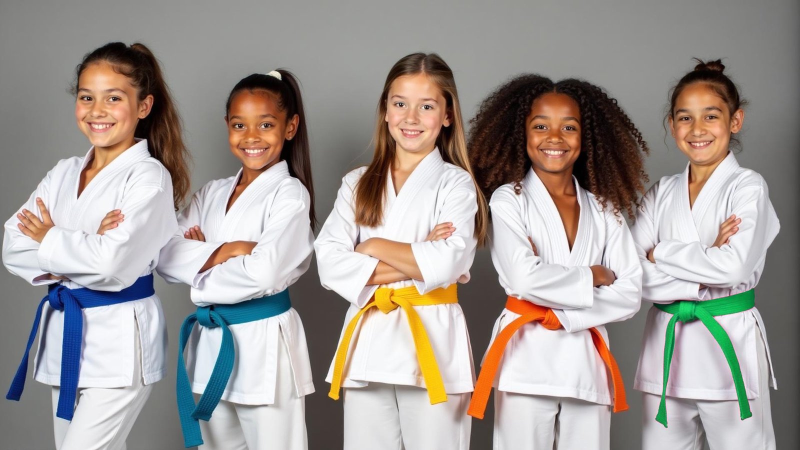 Grupo de crianças Jiu-Jitsu